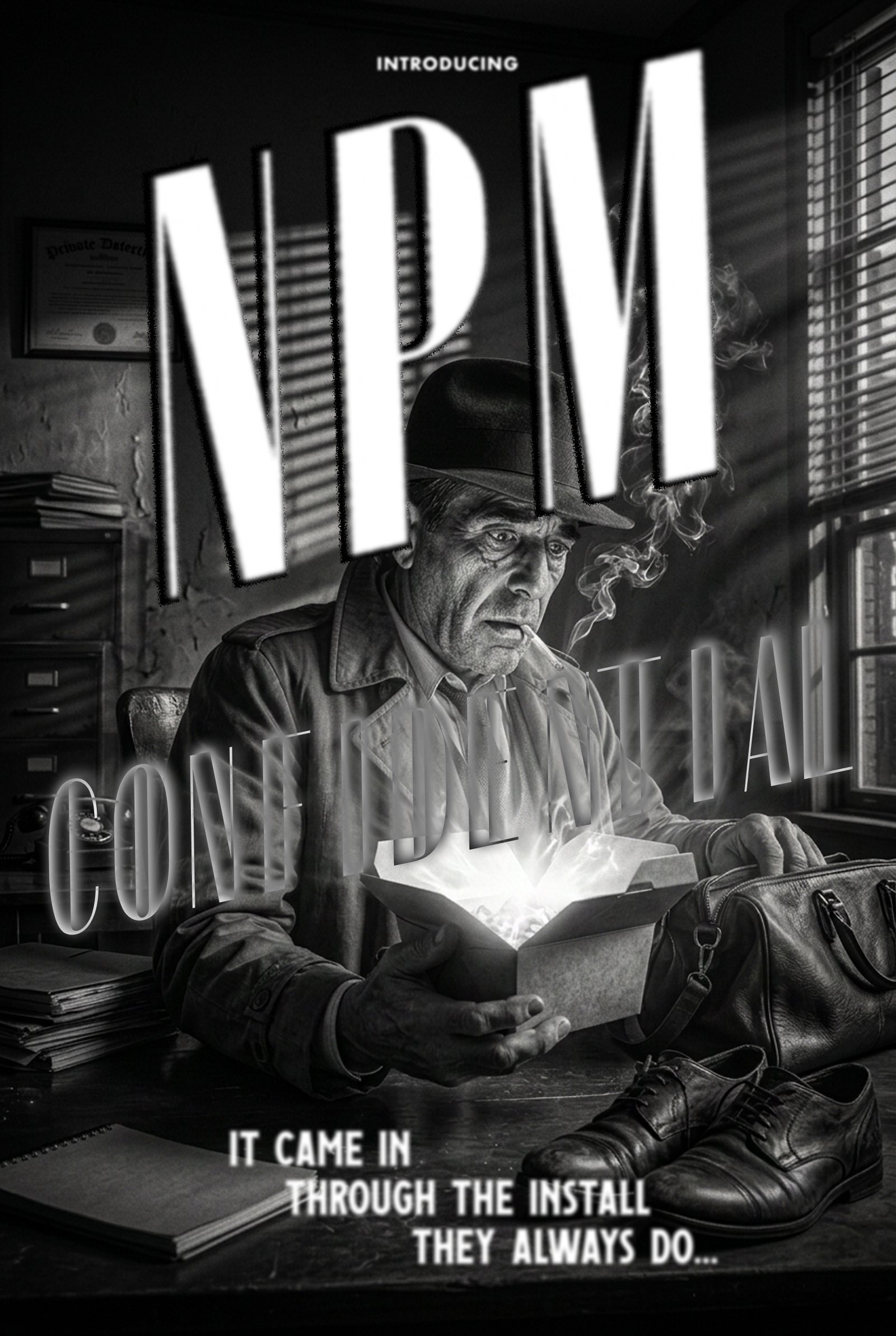 NPM Confidential — noir one-sheet