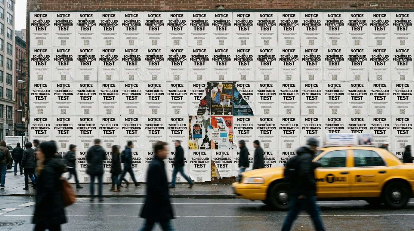 Wall covered in wheatpasted notices